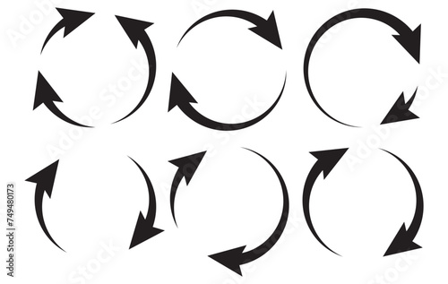 Circular, circle arrow, pointer vector illustration photo