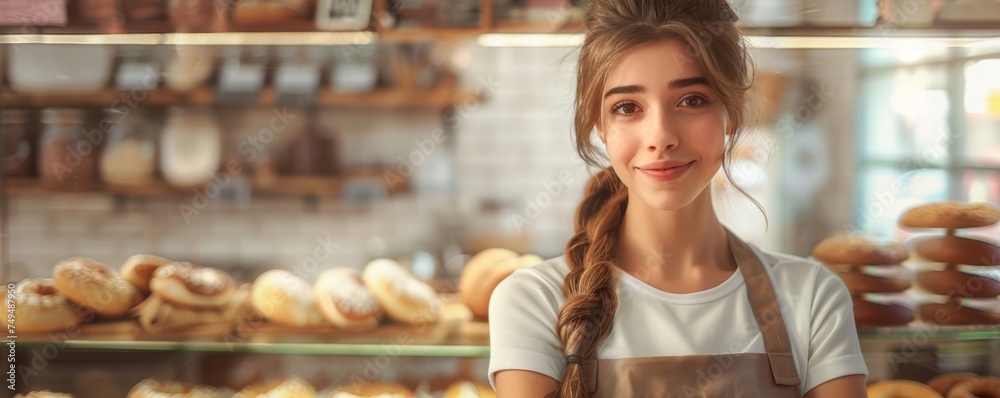 Obraz premium woman in bakery