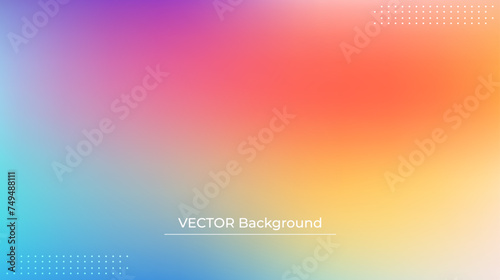 Wallpaper Mural Smooth and blurry colorful gradient mesh background. Modern bright rainbow colors. Easy editable soft colored vector banner template. Premium quality Torontodigital.ca