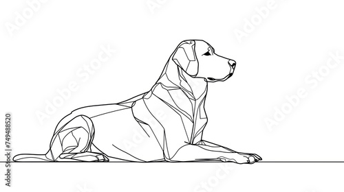 Rysunek psa, zarys, szkic #749488520