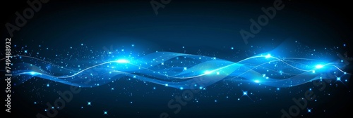 Futuristic blue light ray stripe line speed motion vector background concept for wallpaper, banner.