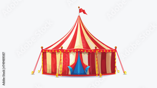 Carnival circus tent flag striped image isolated  © visual