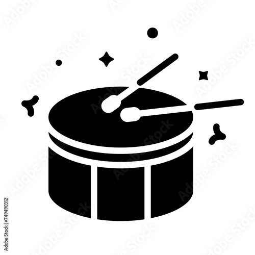 Snare drum icon. Icon about hobbies photo