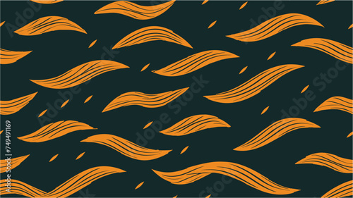 Dense lines. Seamless pattern. Hand drawn waves. Pattern. Colorful background with abstract waves. Stripes curves chaotically repeating elements. Stripe texture with many lines. Waved pattern.