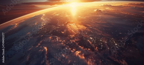 sunrise over the earth