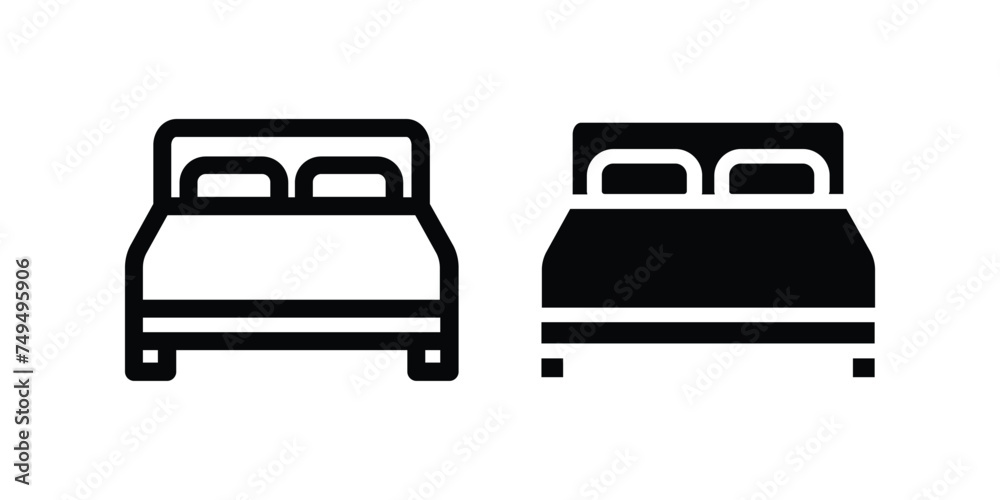 Bed icon. flat illustration of vector icon