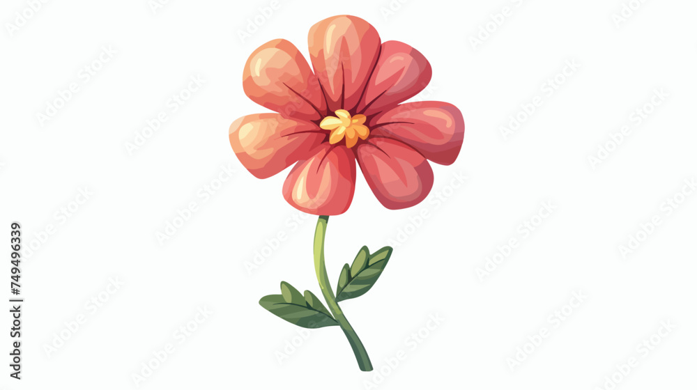 Cute flower nature icon isolated on white background