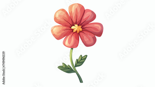 Cute flower nature icon isolated on white background © visual