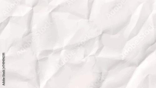 White crumpled paper texture background. Design space white tone.