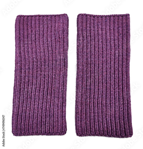 Knitted Gloves Women Purple Lined Arm Warmers Gloves Winter Long Fingerless Gloves for Women Gloves Mittens for Men and Women Super Shirt Women on Isolation White Background. knitwear Sweatshirt 