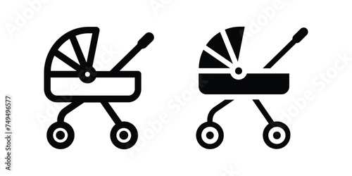 Baby Carriage icon. flat illustration of vector icon photo
