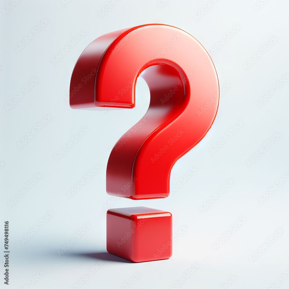 3D Question Mark icon with isolate background 3D Question Mark icon with isolate background
