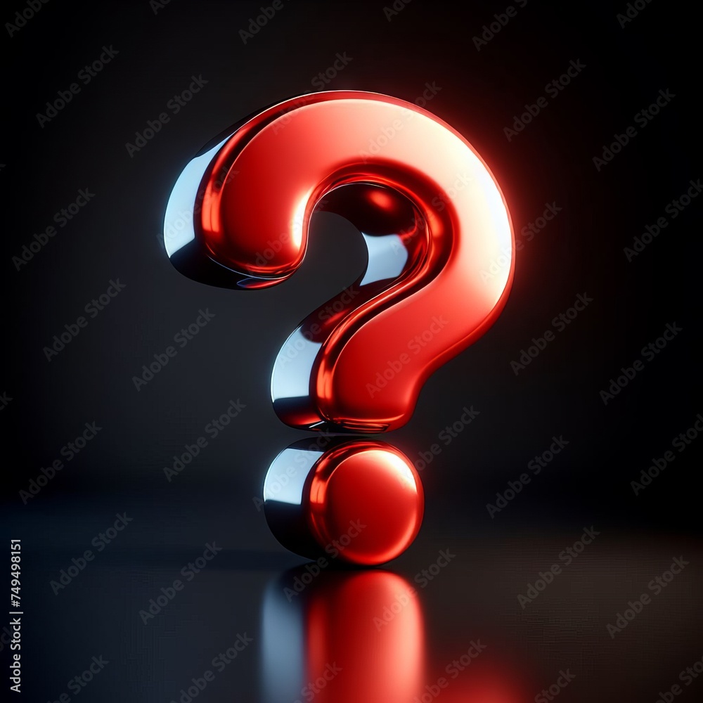 3D Question Mark icon with isolate background 3D Question Mark icon with isolate background