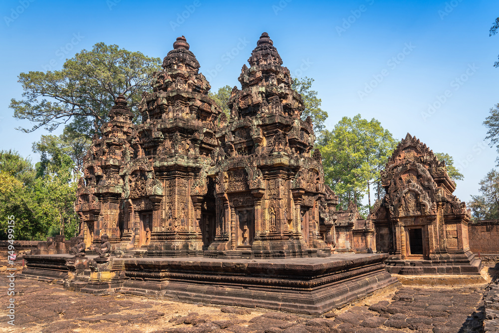 Banteay Srei Hindu Temple located in the area of Angkor Wat, Cambodia Banteay Srei Hindu Temple located in the area of Angkor Wat, Cambodia
