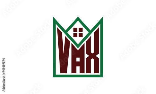 VAX initial letter real estate builders logo design vector. construction, housing, home marker, property, building, apartment, flat, compartment, business, corporate, house rent, rental, commercial