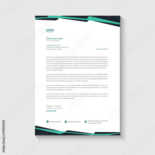 Corporate business letterhead design abstract background