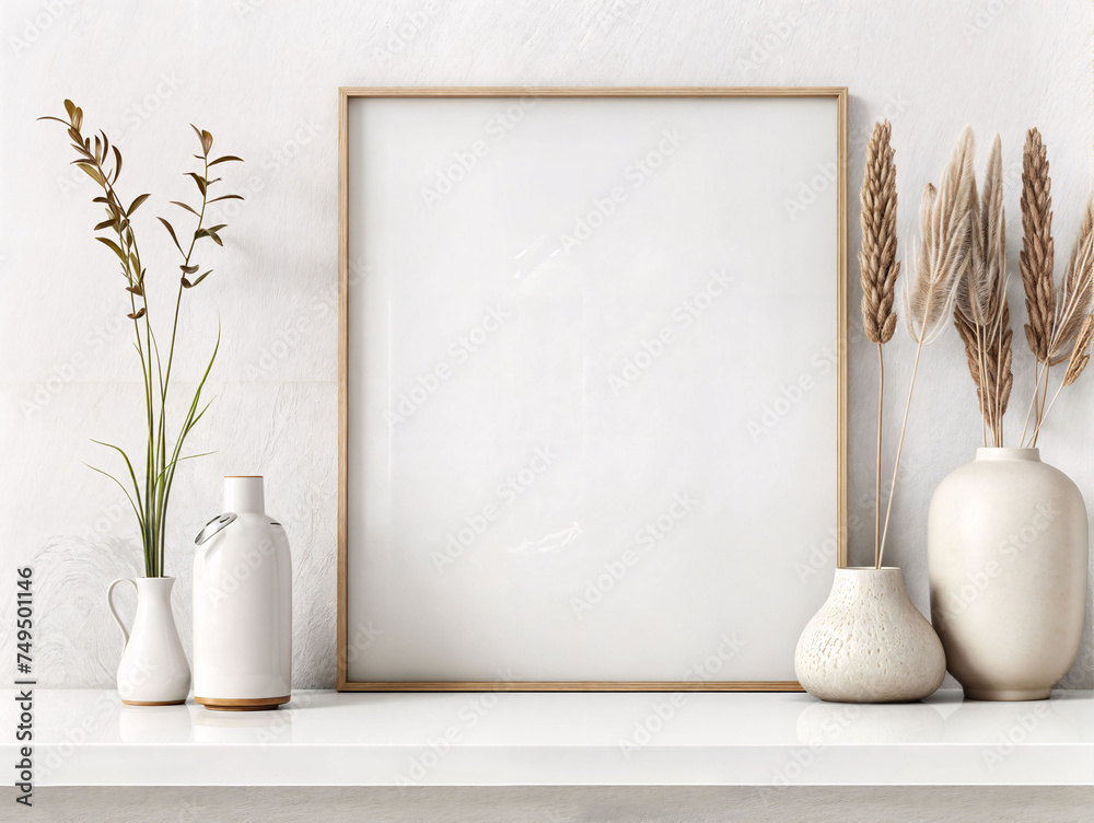 Classic Picture Frame Mockup HD print 6144x4620 pixels. V4 5