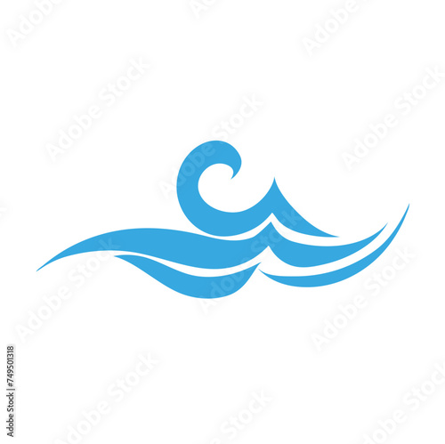 Wave Icon, Sea Wave Shape