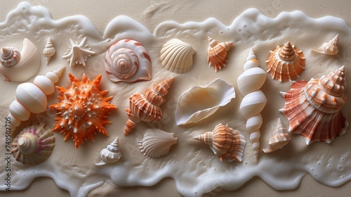 seashells on the sand, © P