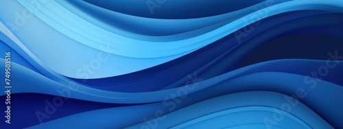 Blue and White Wavy Lines Background Generative AI