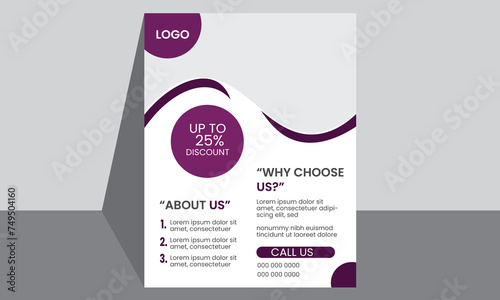 purple flyer design by illustrator