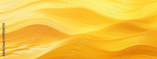 Yellow Background With Wavy Lines Generative AI