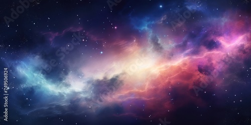 Colorful Space Filled With Stars and Clouds Generative AI