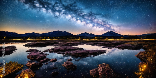 Awe-inspiring night skies  including stars  the Milky Way  celestial events like meteor showers