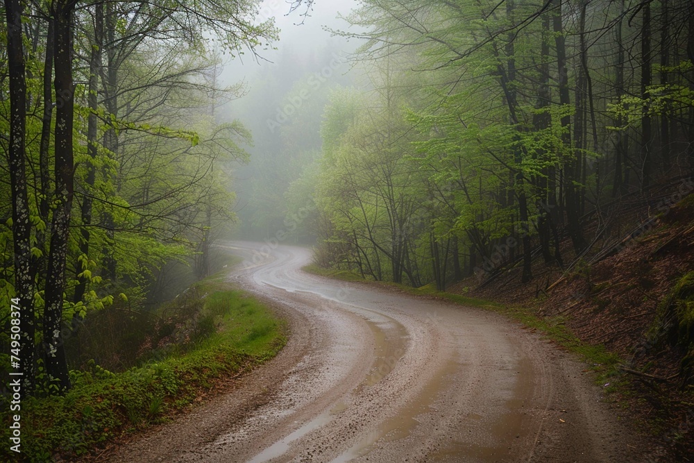 Fototapeta premium road in the forest