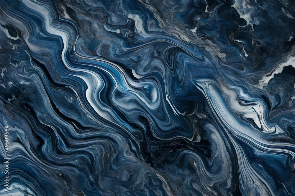 Fototapeta blue water surface generated by AI technology