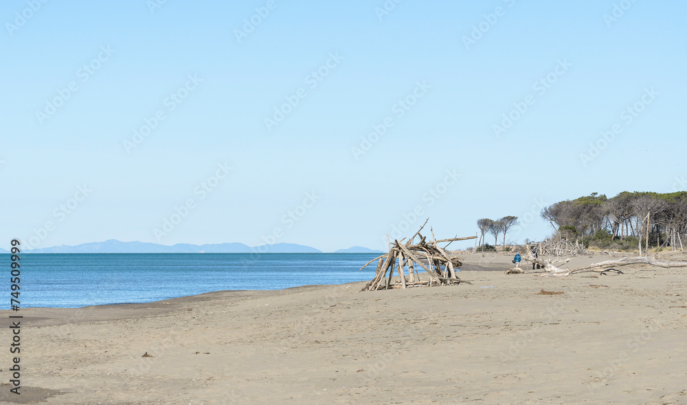 views of the beach inside the Parco dell'Uccellina, Grosseto, Tuscany, Italy views of the beach inside the Parco dell'Uccellina, Grosseto, Tuscany, Italy