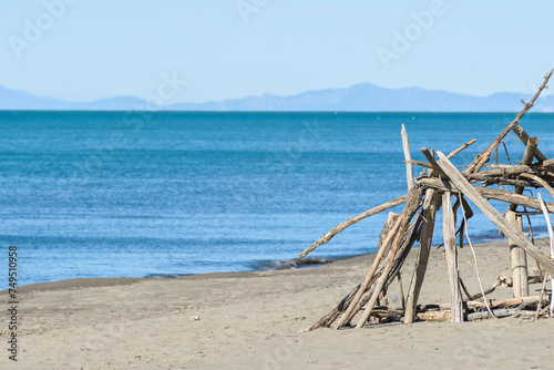 views of the beach inside the Parco dell Uccellina  Grosseto  Tuscany  Italy