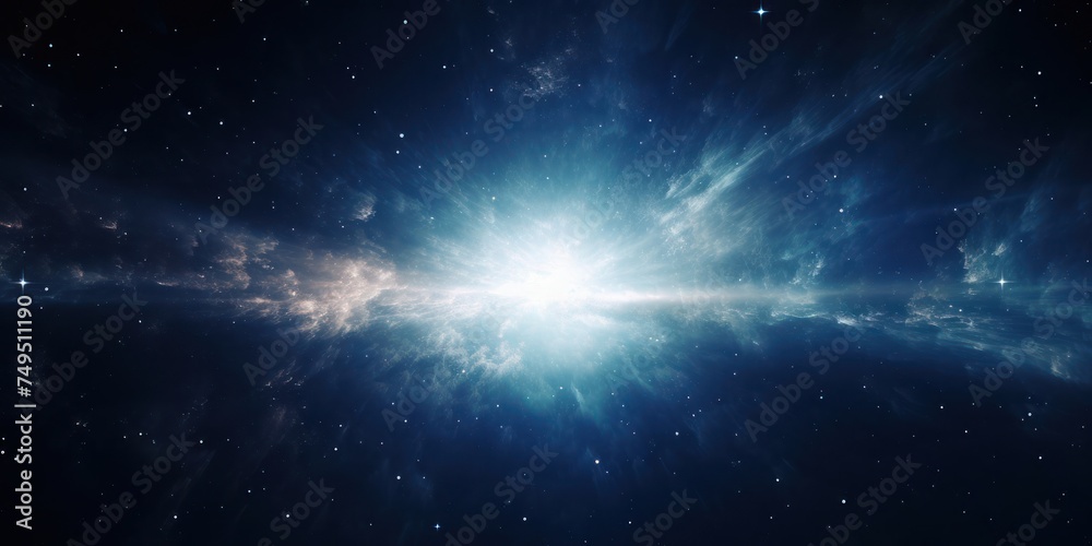 Bright Star Shining in Night Sky Generative AI Bright Star Shining in Night Sky Generative AI