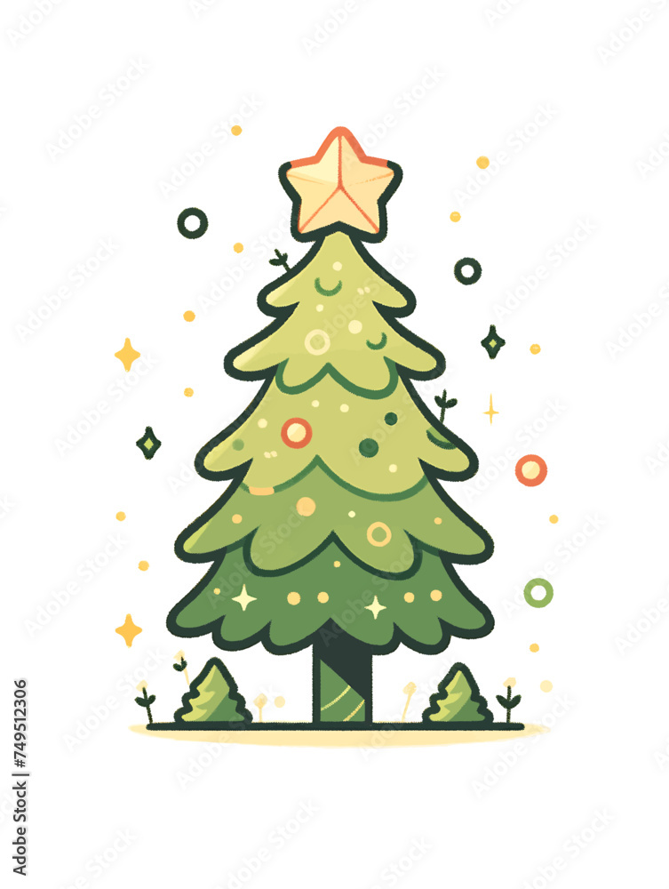 Christmas Tree Vector: The Holiday Spirit Is Upon Us This X-Mas! Merry Celebrations! Santa Claus