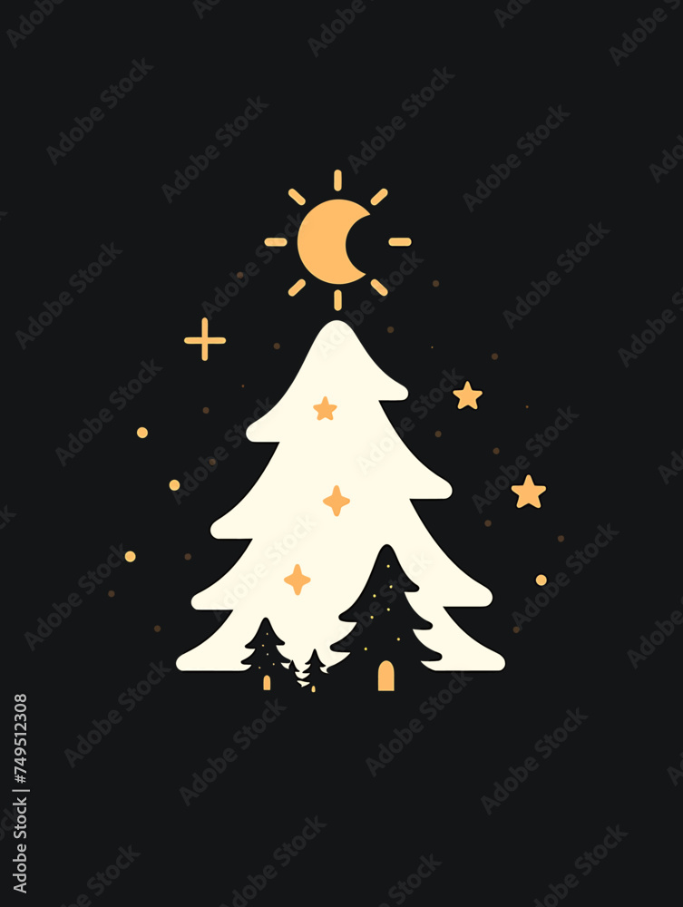 Obraz premium Christmas Tree Vector: The Holiday Spirit Is Upon Us This X-Mas! Merry Celebrations! Santa Claus
