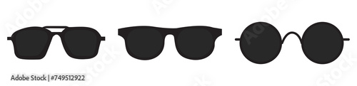 Sunglasses Icon Set | Sunglasses Vector Illustration Logo | Dark Glasses Icons Isolated Collection