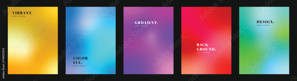 Abstract fluid colorful gradient background copy space. Smooth color gradation backdrop design for poster, banner, cover, leaflet, presentation, or catalog.