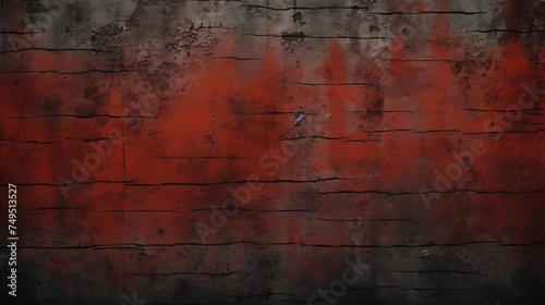 Old wooden background with red and black stripes. Abstract grunge background