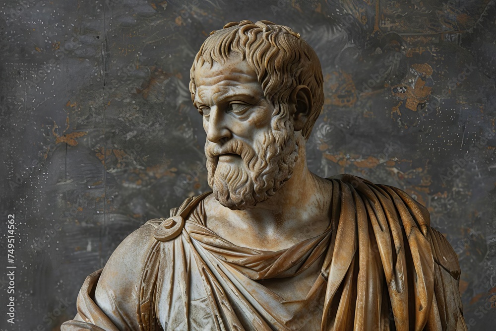 Illustration of aristotle Showcasing the ancient philosopher's significance in history and philosophy