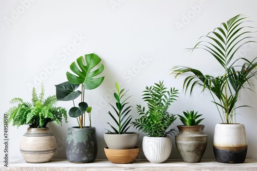 Indoor plant collection Exotic greenery Minimalist home decor Sustainable living Botanical arrangement © Bijac