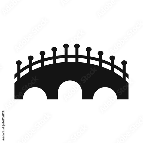 Abstract premium bridge vector icon design 