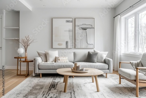 Scandinavian living room design Minimalist aesthetic Natural light Functional furniture Modern home decor
