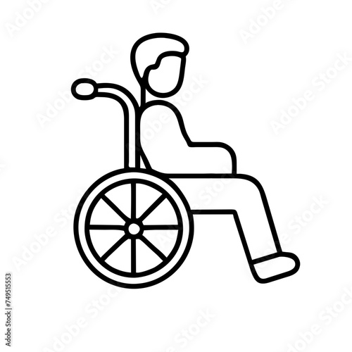 A man in a wheelchair. Handicap vector