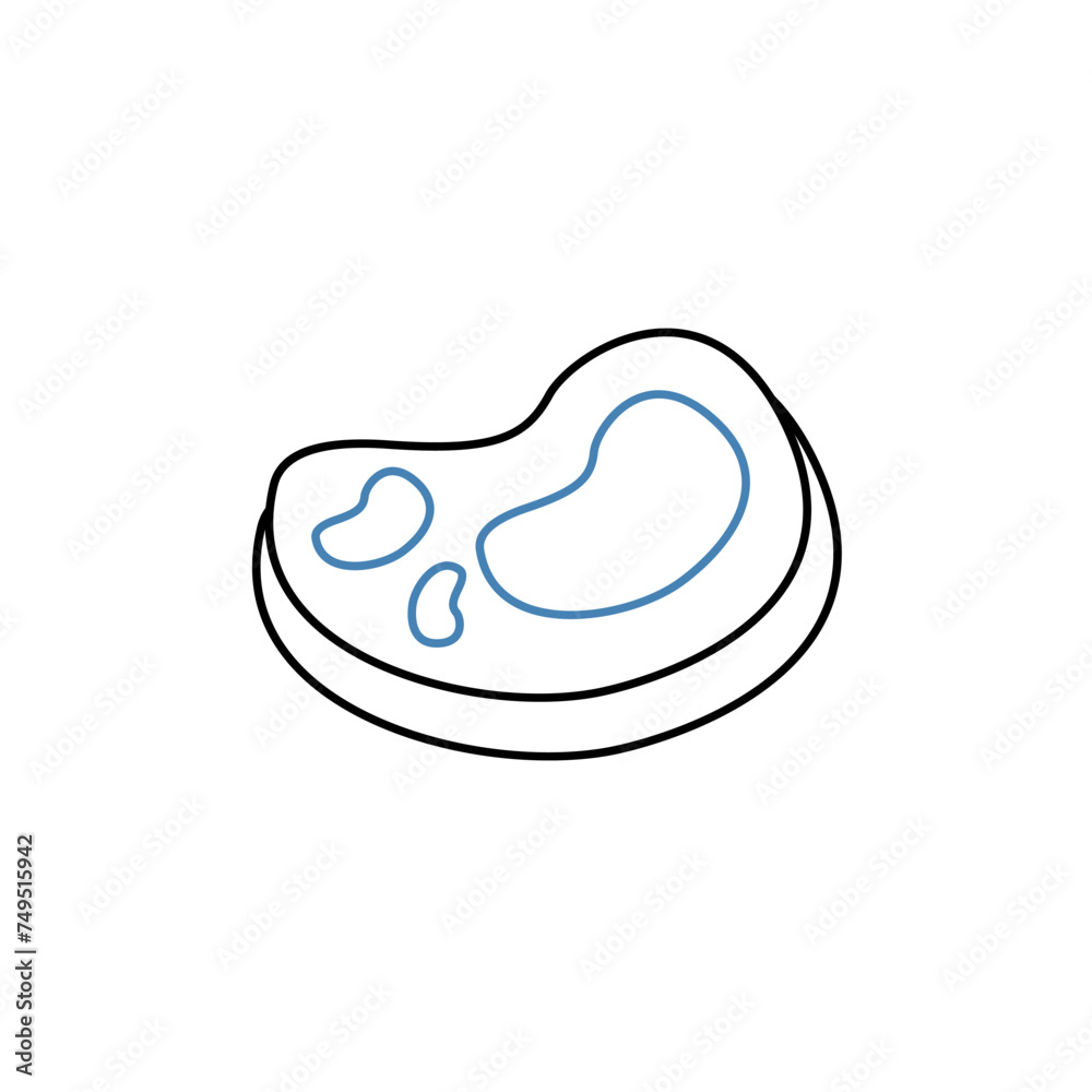beef concept line icon. Simple element illustration. beef concept outline symbol design. beef concept line icon. Simple element illustration. beef concept outline symbol design.