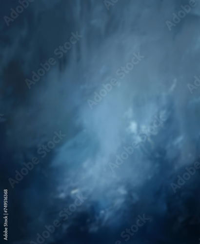 Abstract navy blue blurred background for portrait photo. Portrait backdrop for studio.