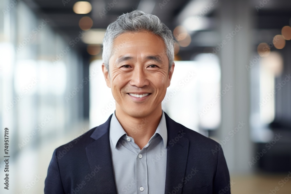 Portrait of a middle aged businessman in modern office Portrait of a middle aged businessman in modern office