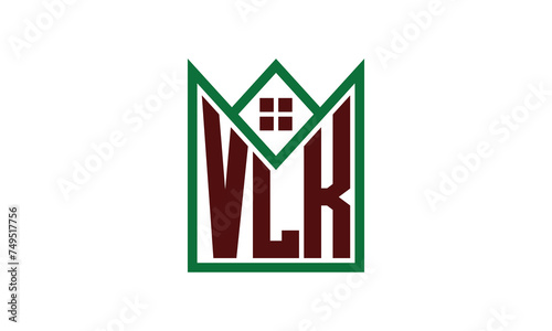 VLK initial letter real estate builders logo design vector. construction, housing, home marker, property, building, apartment, flat, compartment, business, corporate, house rent, rental, commercial