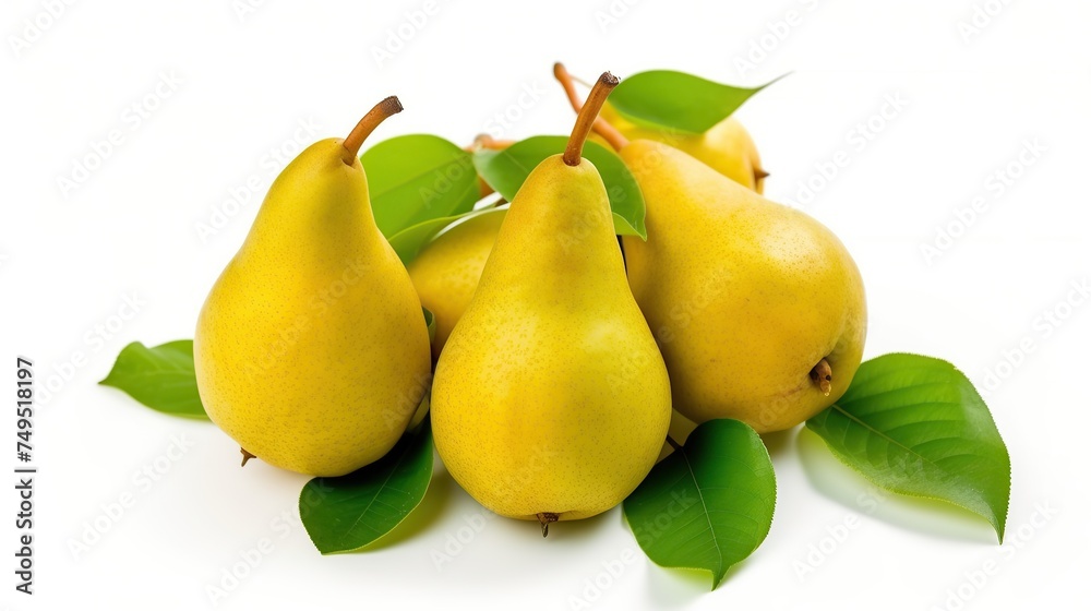 Fresh Pears on a white background Fresh Pears on a white background