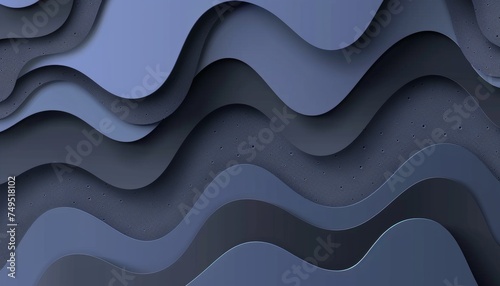 Abstract black background with dark blue indigo accents, minimalist creative wallpaper design