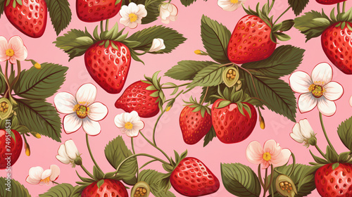 Summers Sweet Symphony A Strawberry and Flower